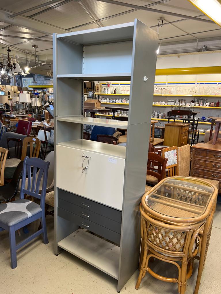 Metalen Kast met Lades - H202 B75 D35.5 cm, Ophalen, Zo goed als nieuw