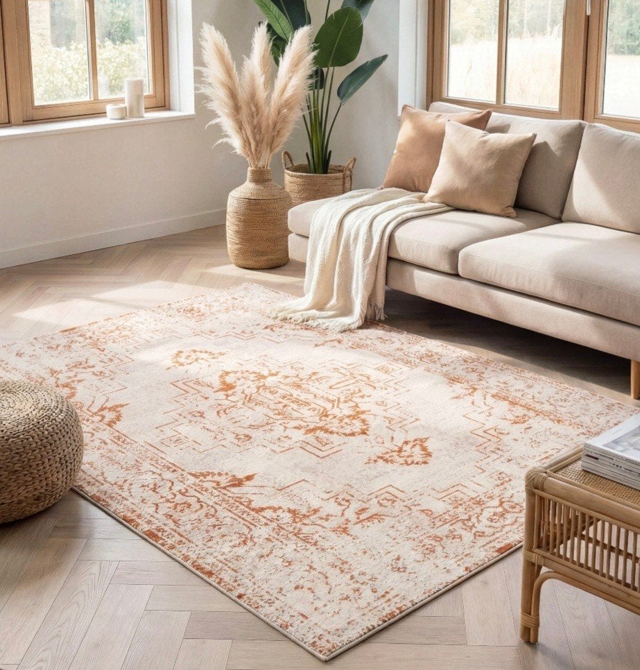 Perzisch tapijt vloerkleed beige/terra van Fraai 240x330cm, Ophalen, Gebruikt, 200 cm of meer, 200 cm of meer