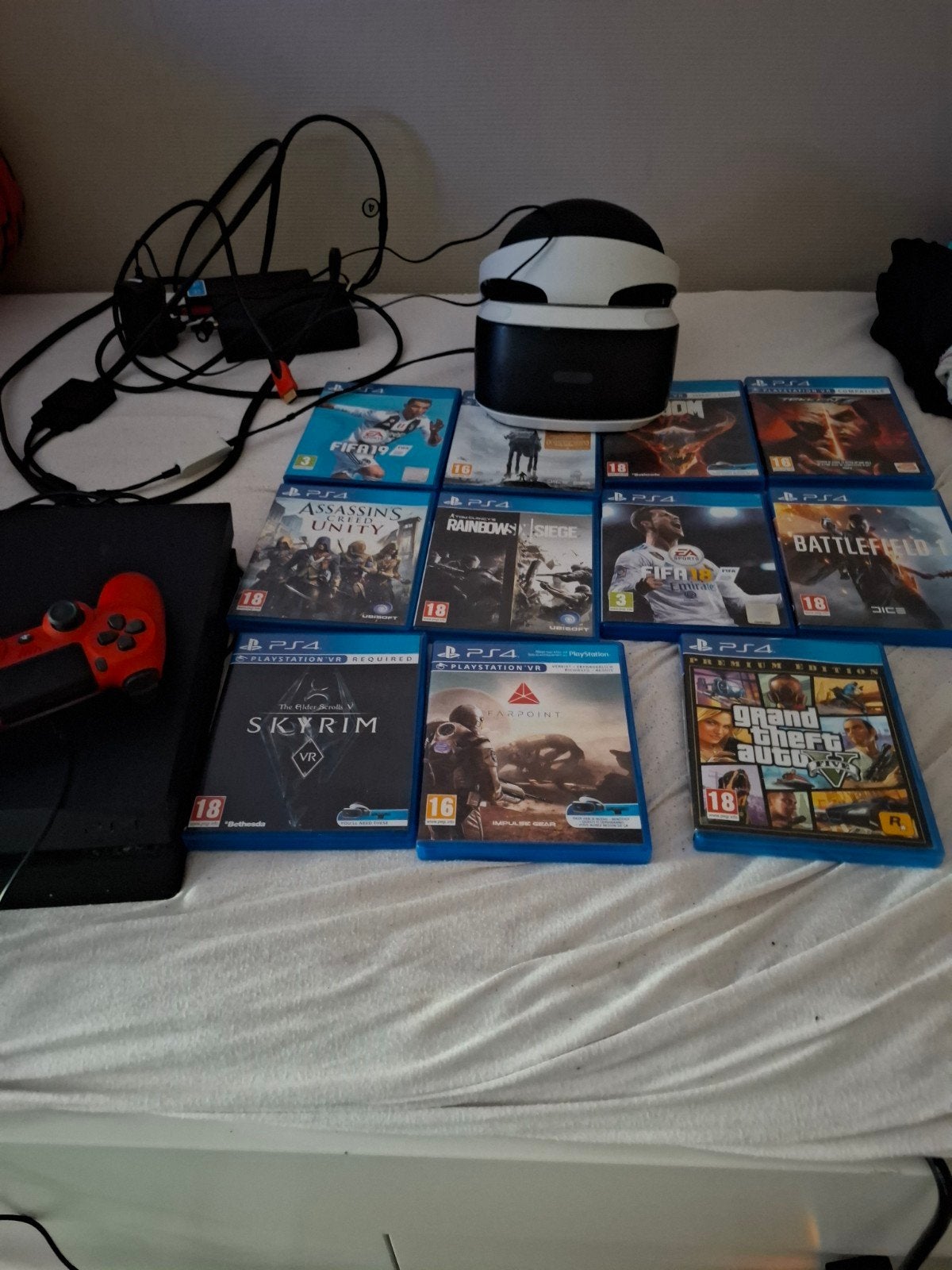 Ps4 met 11 games en psvr1, Spelcomputers en Games, Spelcomputers | Sony PlayStation 4, Ophalen, Zo goed als nieuw, Met 1 controller