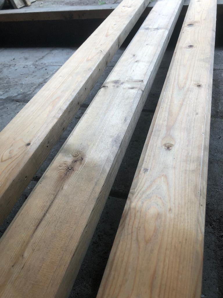 Grenen / vuren balken of planken, Tuin en Terras, Ophalen, Gebruikt, Minder dan 180 cm, Balken