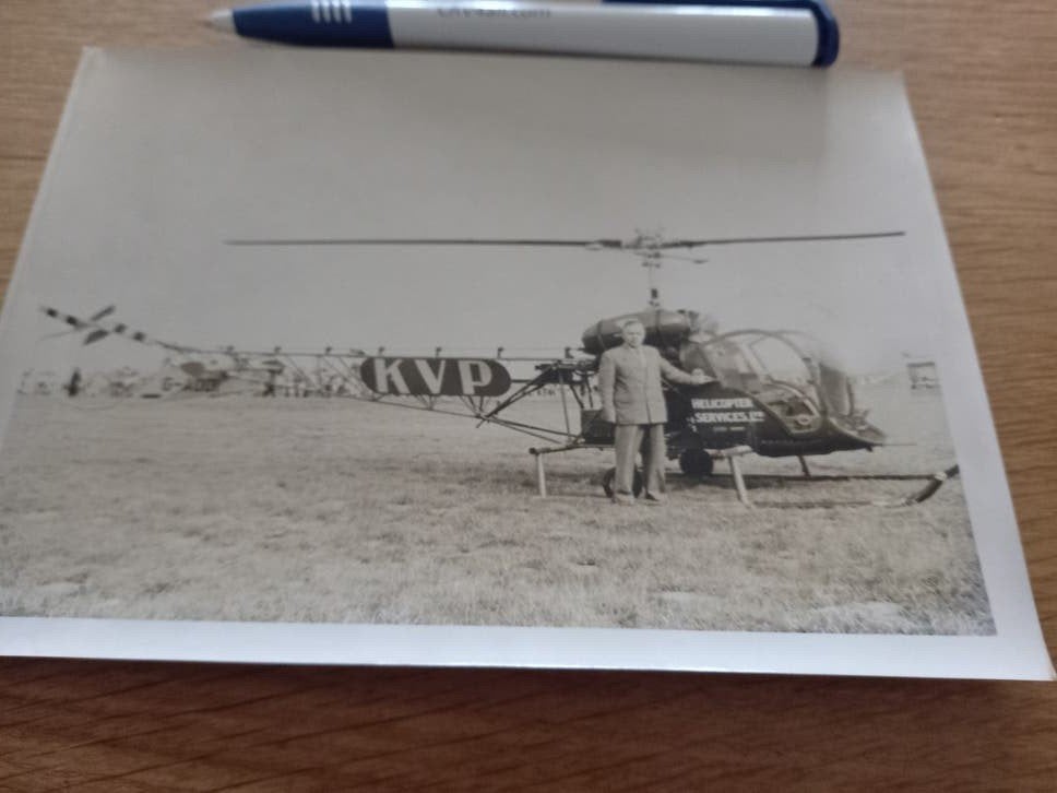 helikopter, Ophalen of Verzenden, Kaart, Foto of Prent