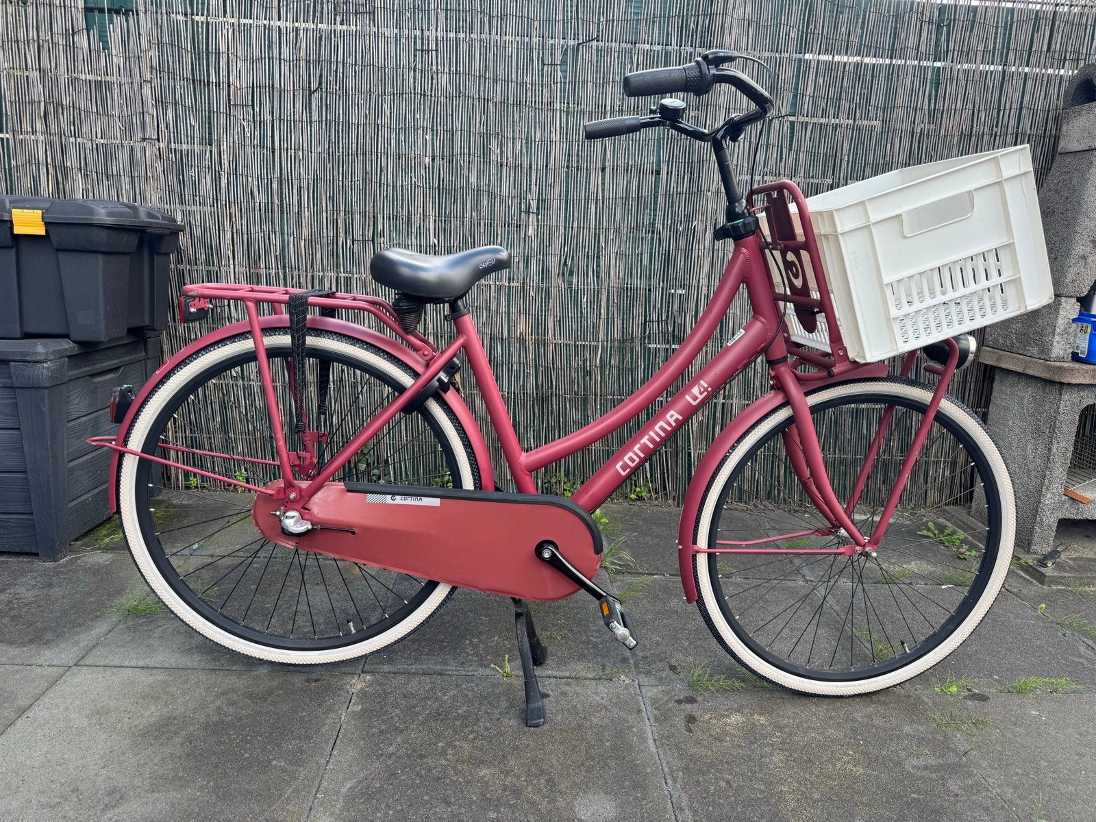 Cortina U4 transportfiets 3 versnellingen 50cm 28”, Fietsen en Brommers, Terugtraprem, Gebruikt, (Extra) lage instap, 50 tot 53 cm