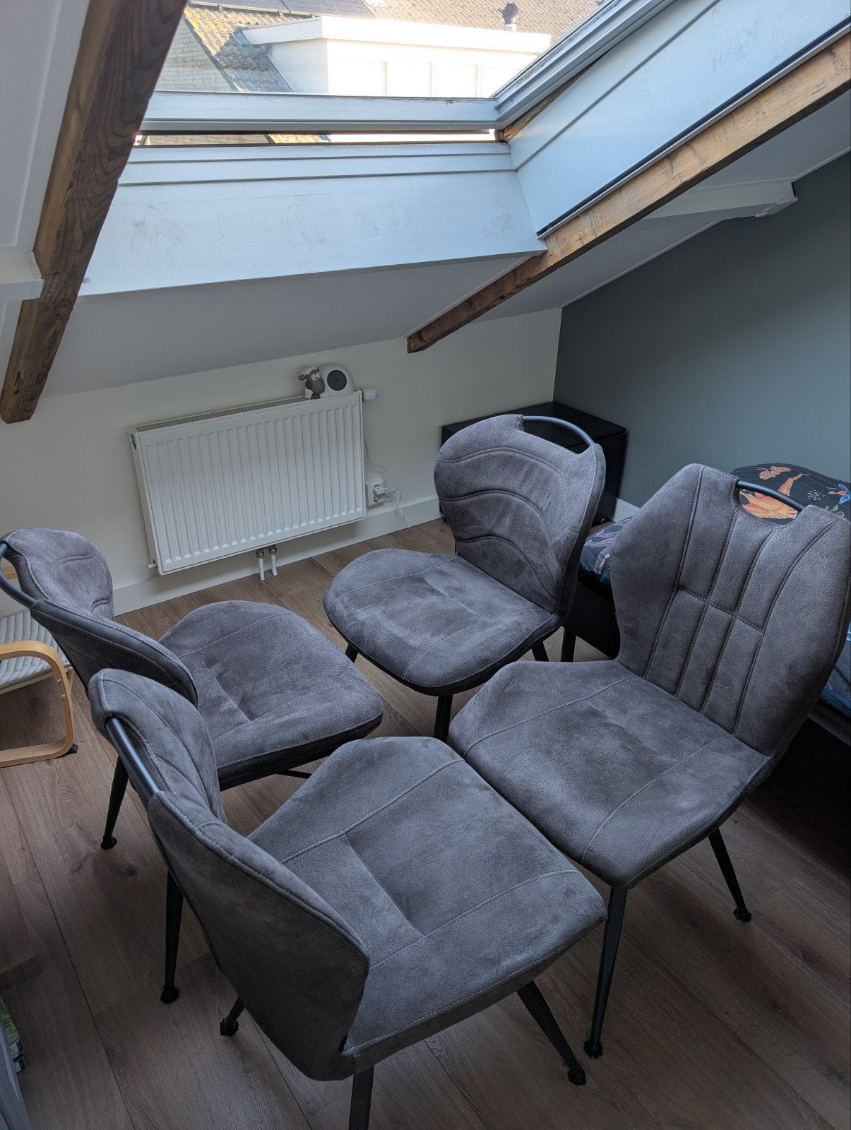 Set van 4 eetkamerstoelen - Eigen Stijl Wonen Barneveld, Ophalen, Gebruikt, Modern, Industrieel, Metaal