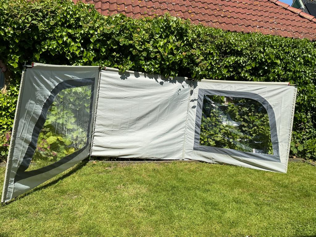 Super windscherm van Dutch Design met 2 doorzichtige wanden, Caravans en Kamperen, Ophalen, Zo goed als nieuw