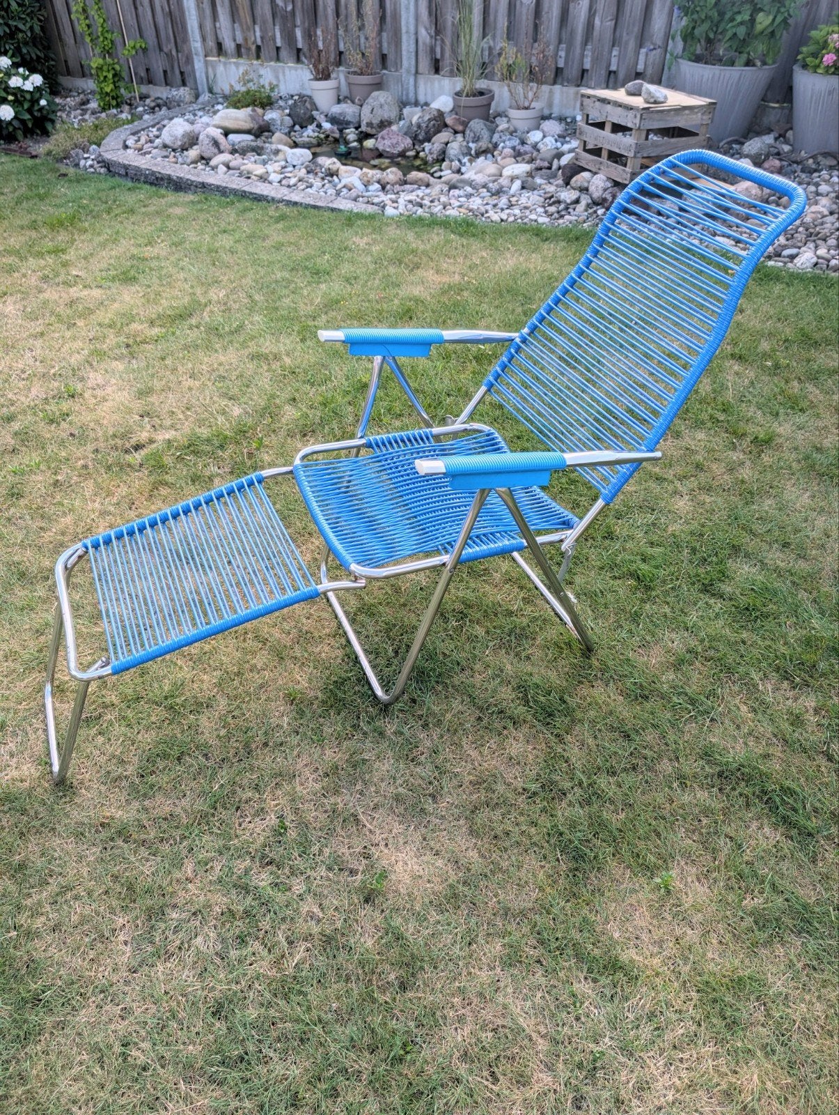 Vintage fiam spaghetti ligstoel / campingstoel, Ophalen, Gebruikt, Campingstoel