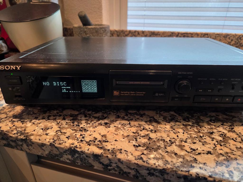 Sony MDS-JE500 Minidisc Recorder met afstandsbediening, Ophalen of Verzenden, Minidisc-recorder