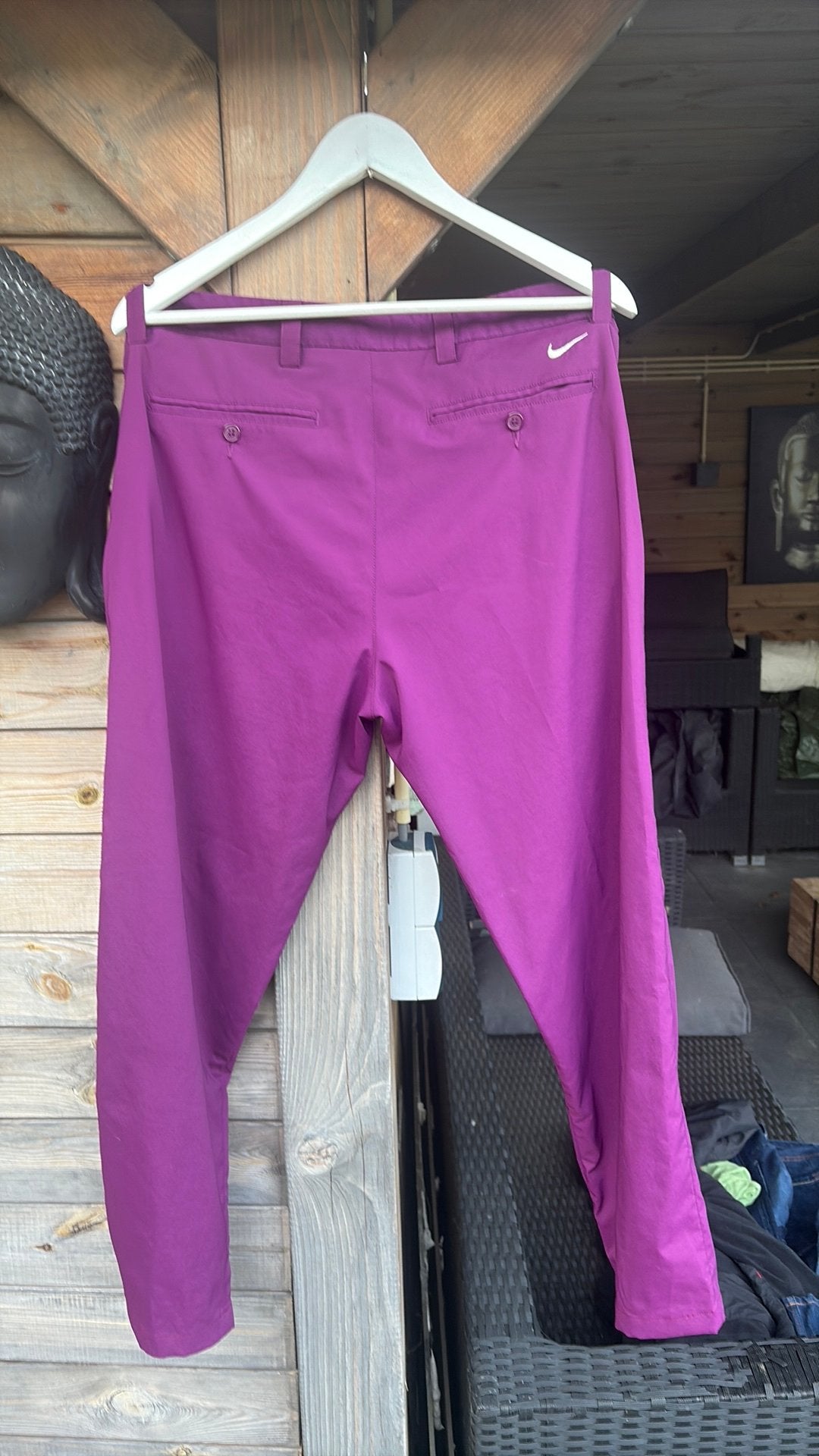 Nike golfbroek mt 34-34, Ophalen of Verzenden, Zo goed als nieuw, Maat 52/54 (L), Paars