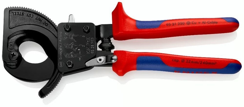 Kabelschaar ratel 240mm² 25cm, Verzenden, Nieuw