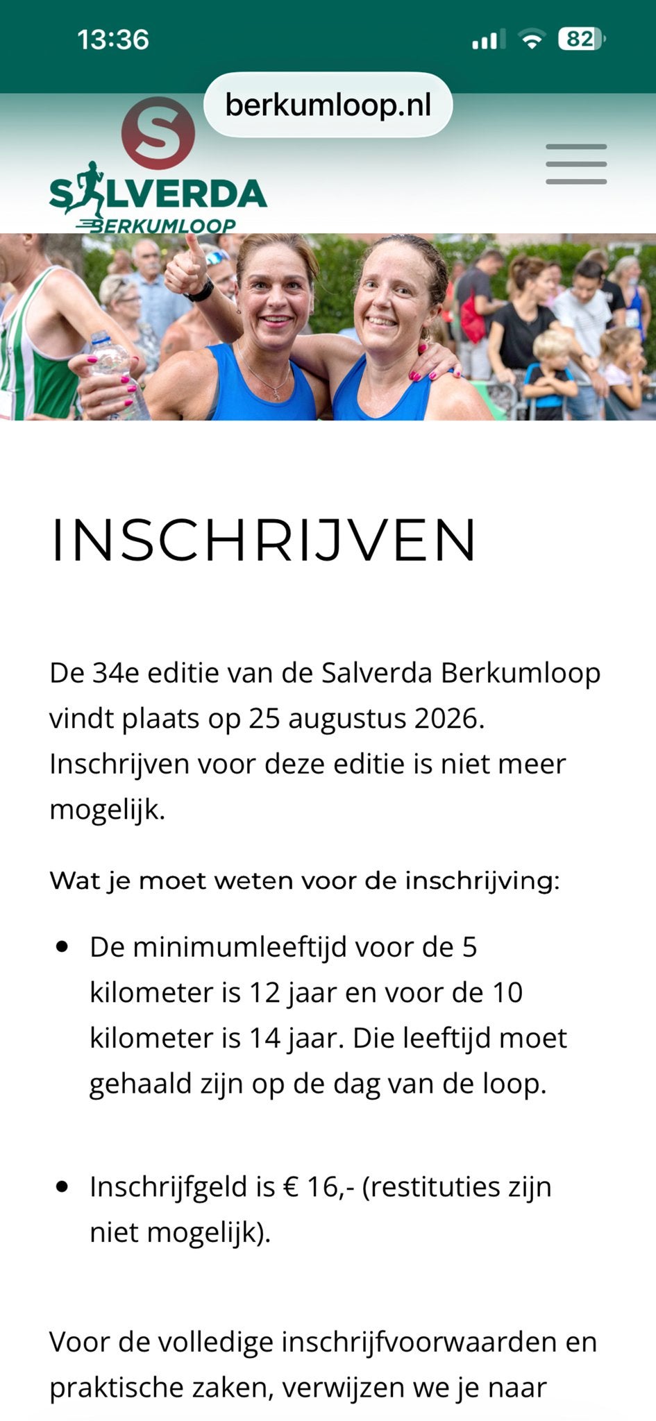 Gezocht berkumloop, Tickets en Kaartjes, Evenementen en Festivals, Eén persoon