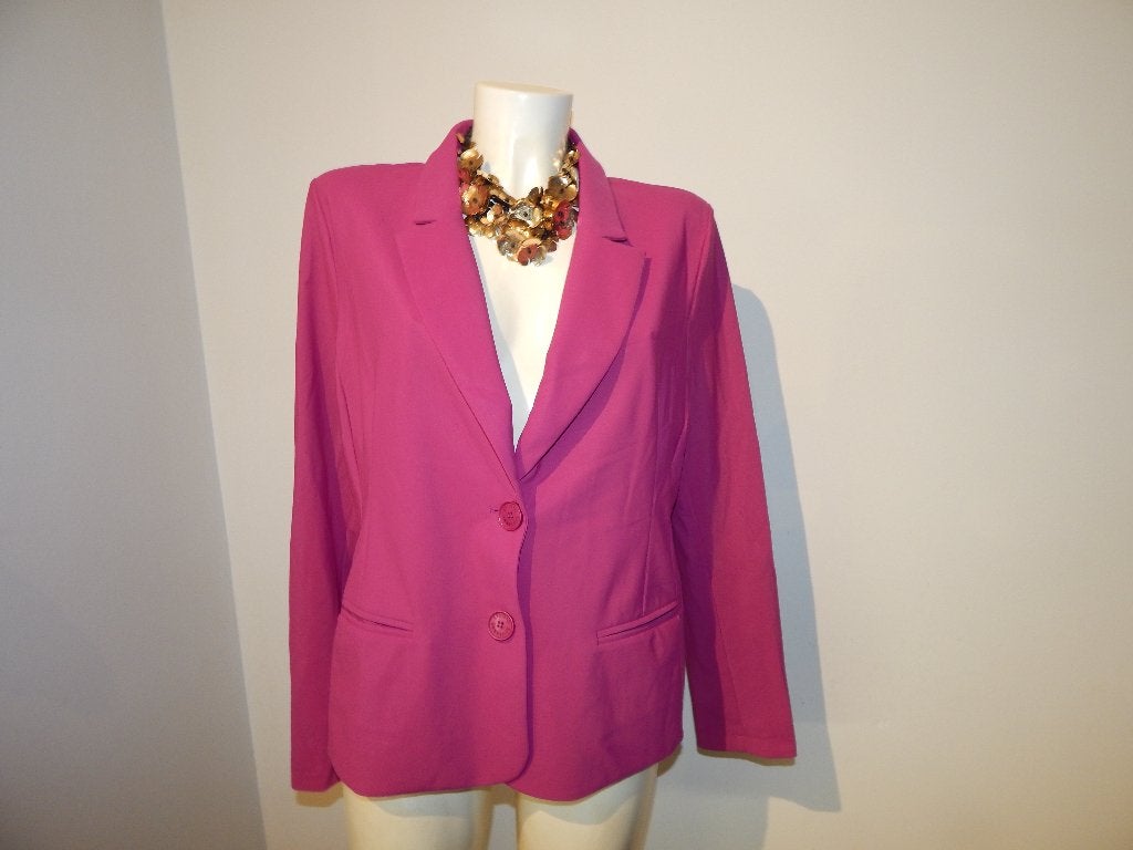 Studio Anneloes travel stof blazer fucia cyclaam roze XL, Studio Anneloes, Maat 46/48 (XL) of groter, Ophalen of Verzenden, Zo goed als nieuw