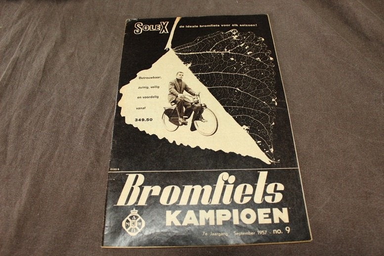 Blad Bromfiets kampioen september 1957 oa. NSU Quickly Lux, Ophalen of Verzenden, Gebruikt