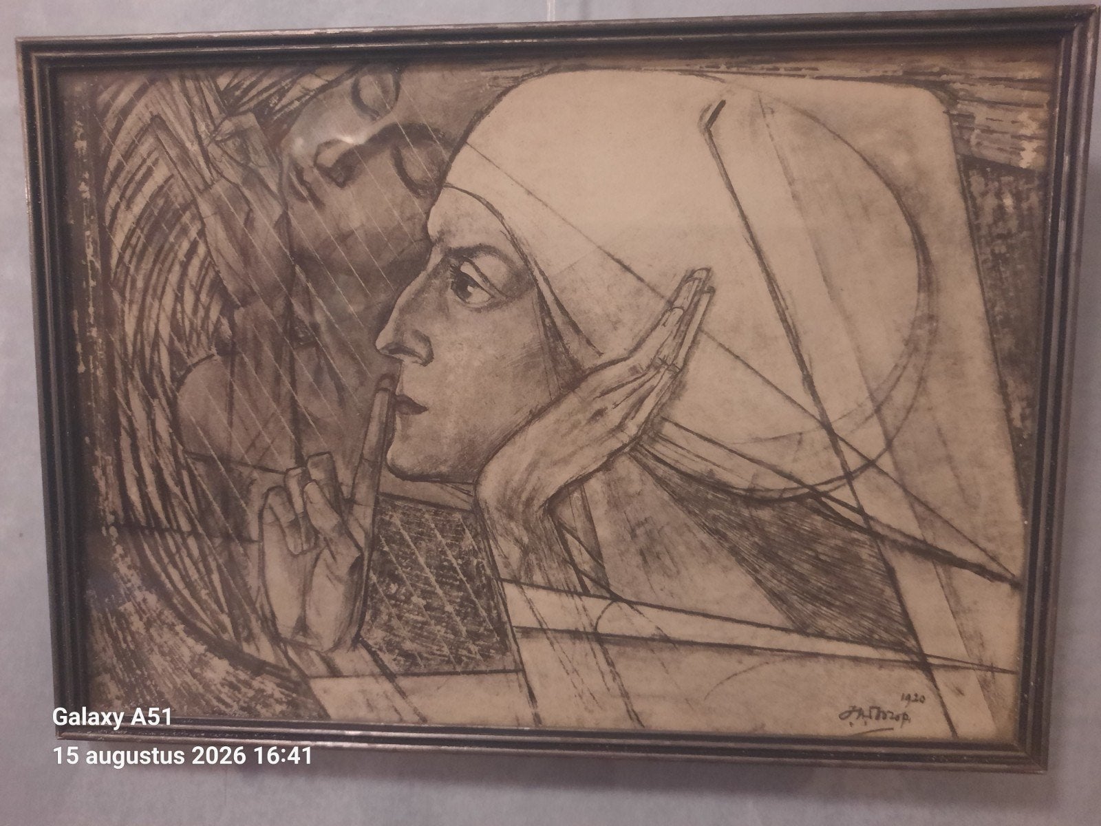 Prent Jan Toorop - Inspiratie, 1920, Ophalen of Verzenden, Print, Prent, Gesigneerd