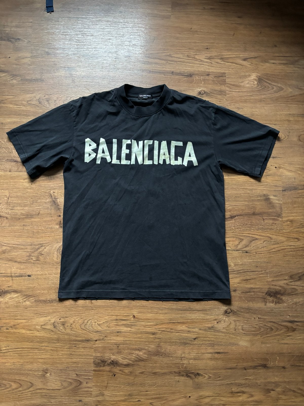 Balenciaga Unisex T-shirt Zwart - Maat M, Ophalen of Verzenden, Gedragen, Maat 48/50 (M), Zwart