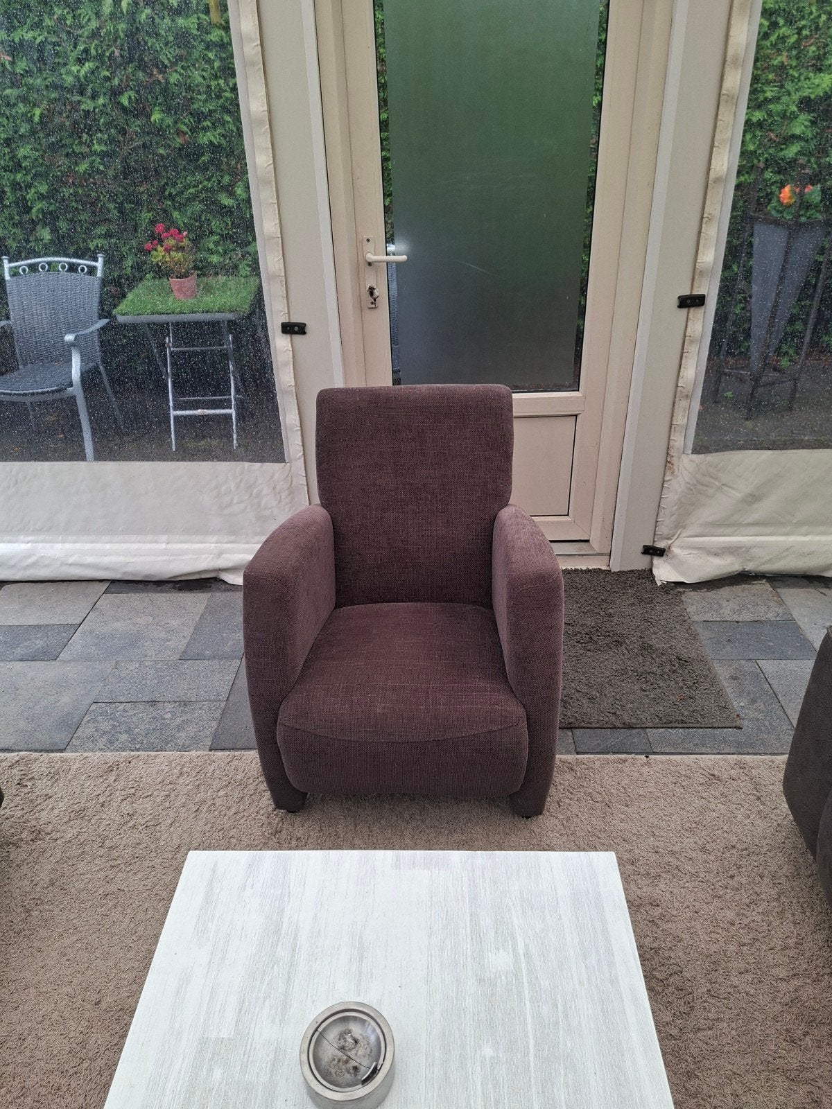 Gratis 2 dezelfde fauteuils kleur grijs, Ophalen of Verzenden, Gebruikt, Minder dan 75 cm, 50 tot 75 cm