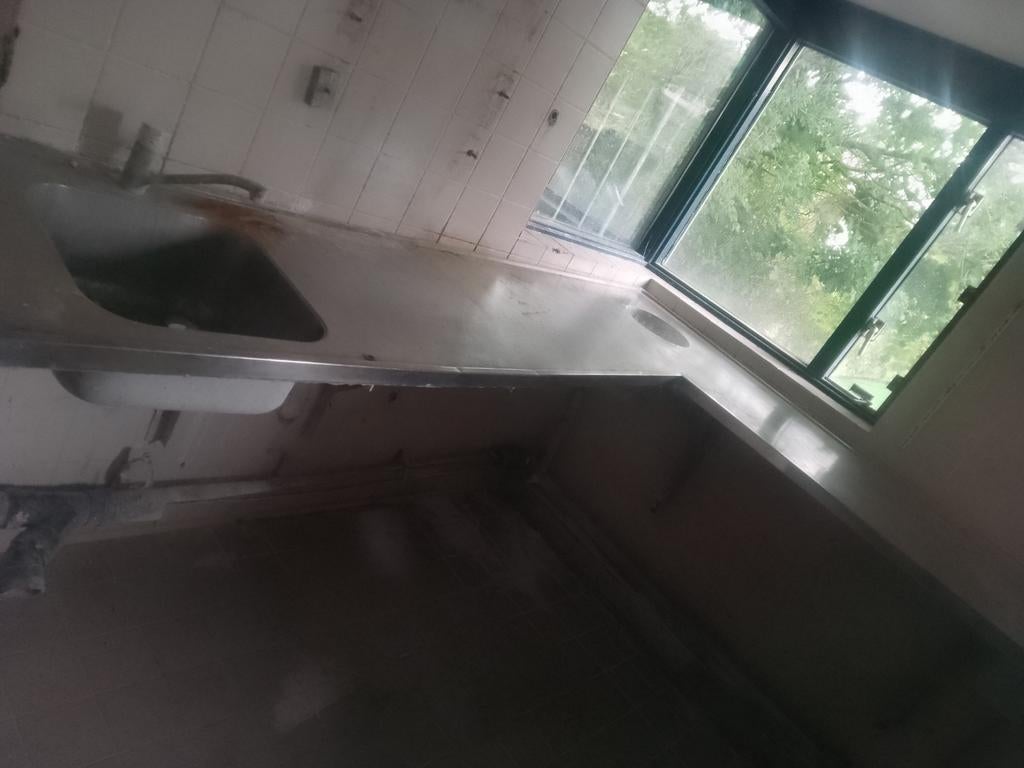 RVS Keukenblad met spoelbak - Gebruikt, Ophalen of Verzenden, Gebruikt