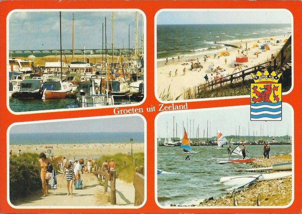 K8060 gelopen ansichtkaart groeten uit zeeland, Ophalen of Verzenden, 1980 tot heden, Gelopen, Zeeland