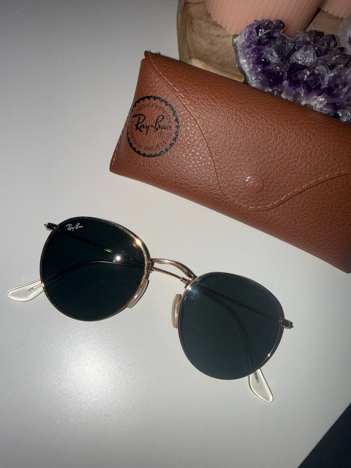 Ray-Ban zonnebril met etui, Zonnebril, Zwart, Ophalen of Verzenden, Zo goed als nieuw