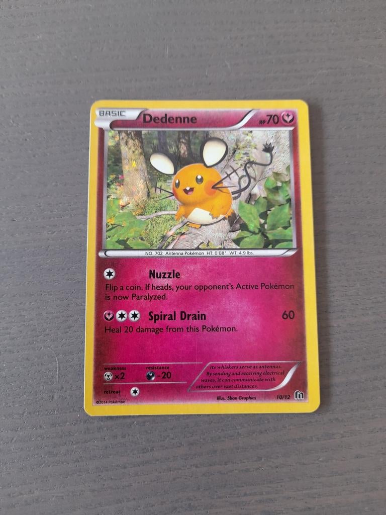 Mcdonalds promo 10/12 dedenne holo, Ophalen of Verzenden, Gebruikt, Losse kaart, Foil