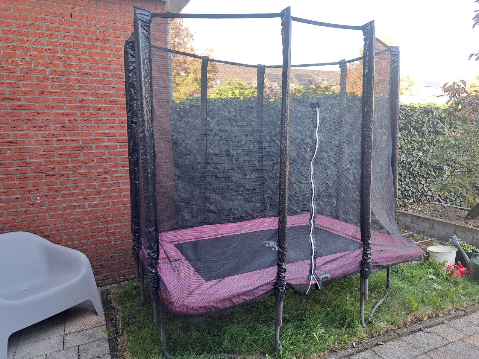 Salta Trampoline 214 x 153 cm met nieuw vangnet, Ophalen, Gebruikt