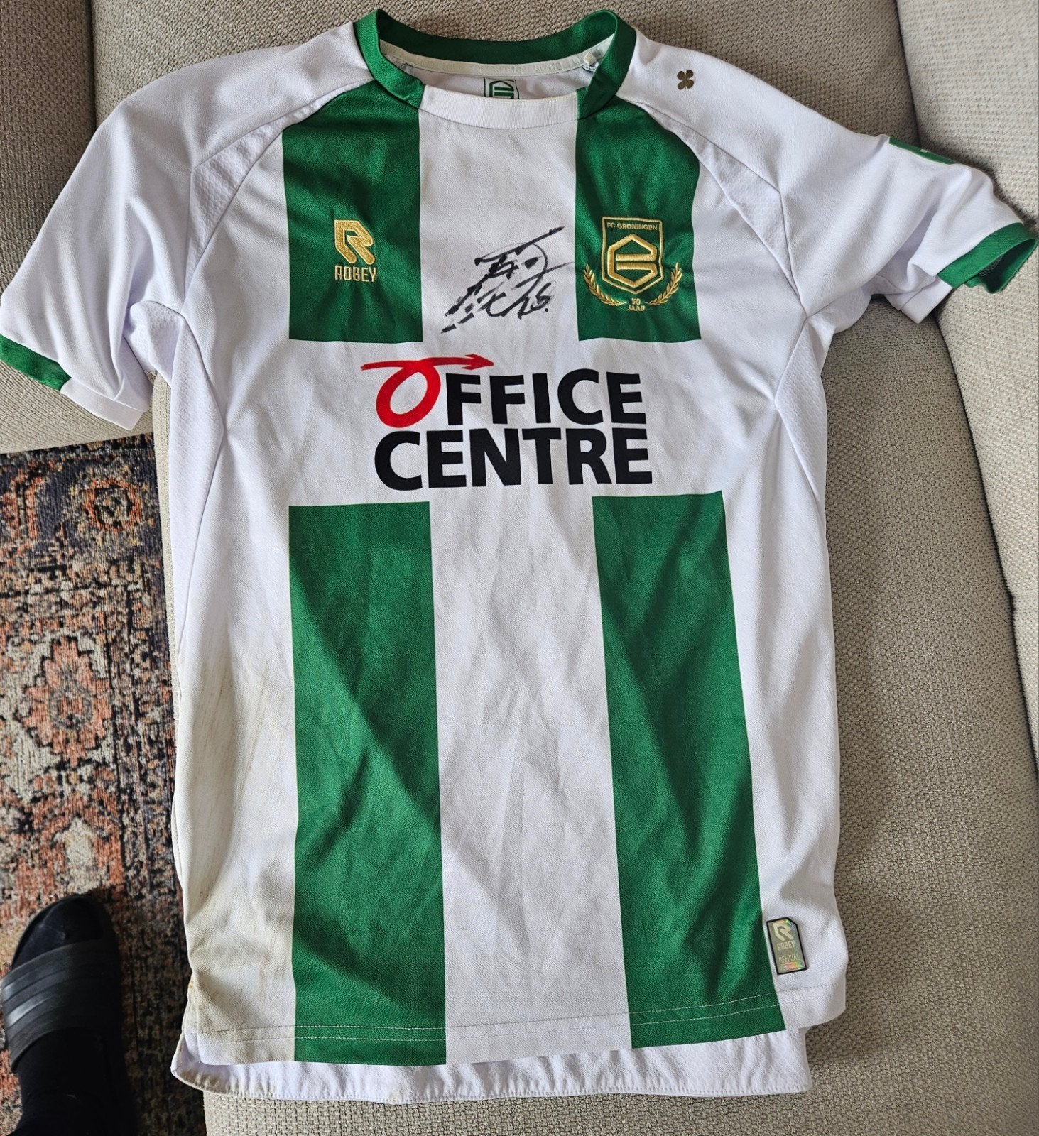 Uniek FC Groningen 'Matchworn' & Gesigneerd Voetbalshirt, Verzamelen, Sportartikelen en Voetbal, Ophalen of Verzenden, Gebruikt