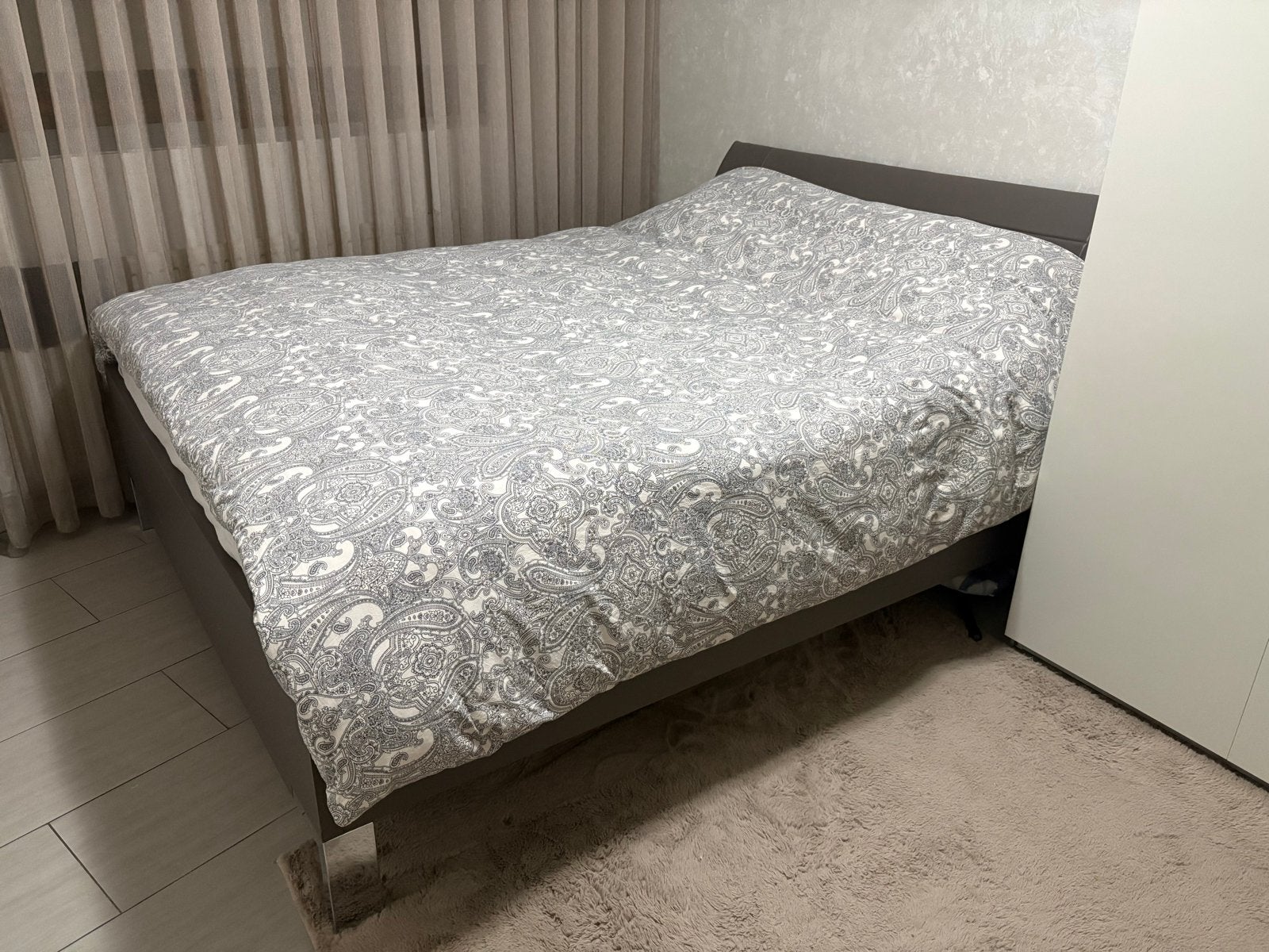 Tweepersoonsbed met hoofdbord - Zo goed als nieuw, Ophalen, Overige materialen, Tweepersoons, Zo goed als nieuw