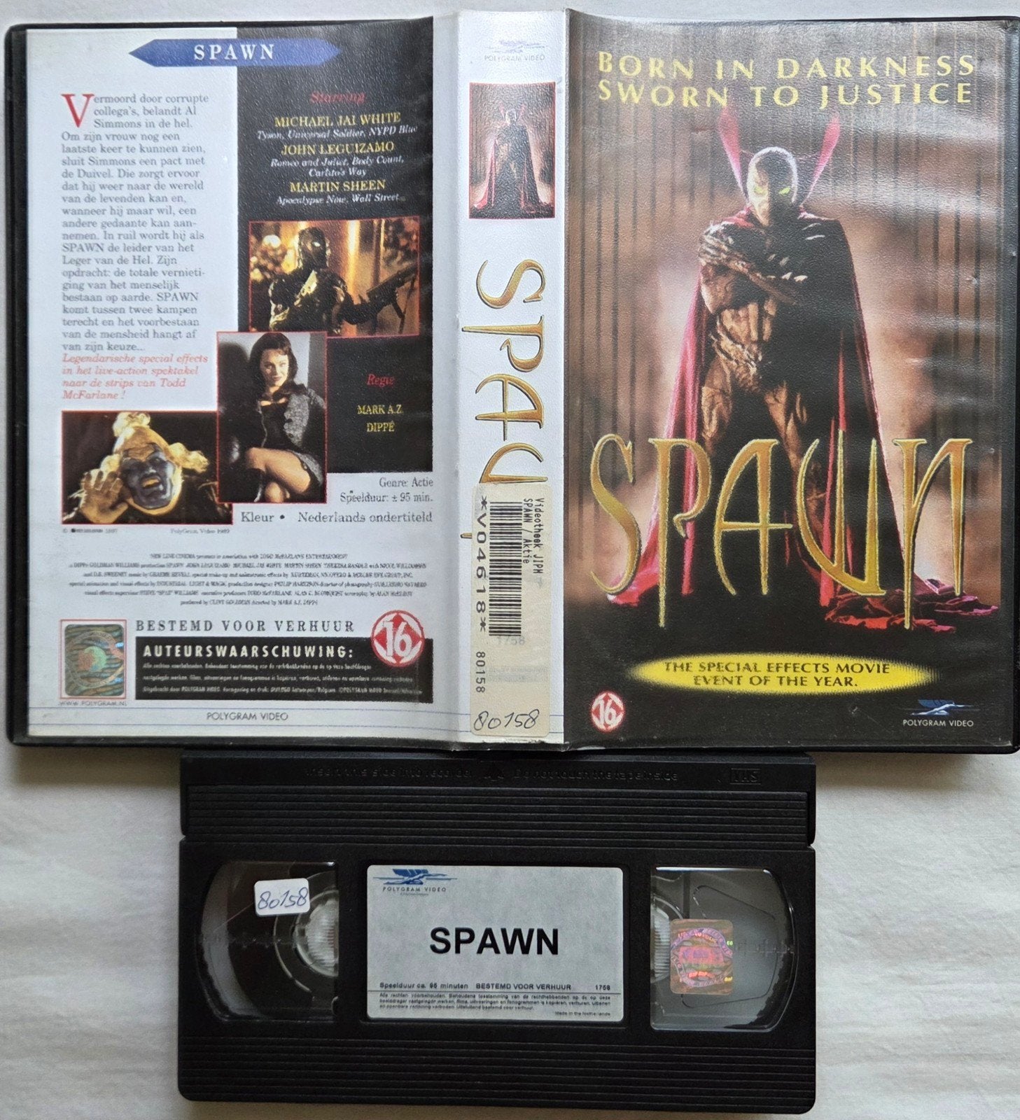 Spawn VHS Actie EX-RENTAL, Vanaf 16 jaar, Ophalen of Verzenden, Gebruikt, Actie en Avontuur
