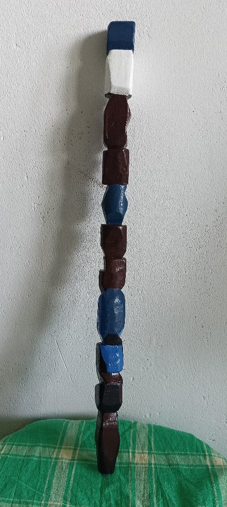 adumakama obia wroko tiki, Hout, Blauw, Overige stijlen, Nieuw