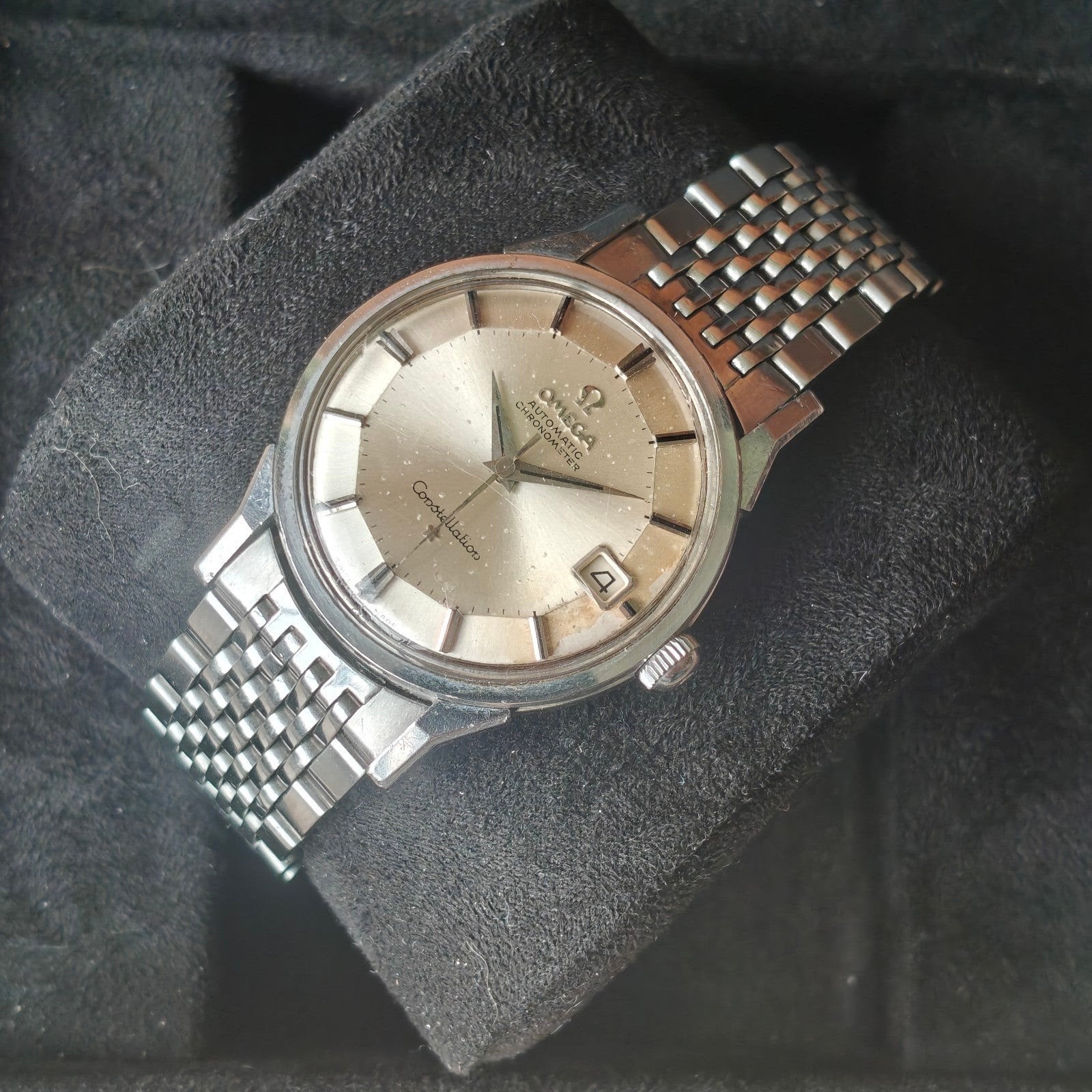 Omega Constellation Pie Pan, Staal, Polshorloge, Ophalen of Verzenden, Zo goed als nieuw