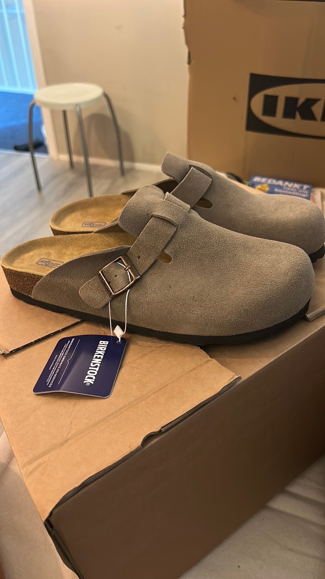 Birkenstock Boston maat 42, Slippers, Bruin, Nieuw, Ophalen of Verzenden