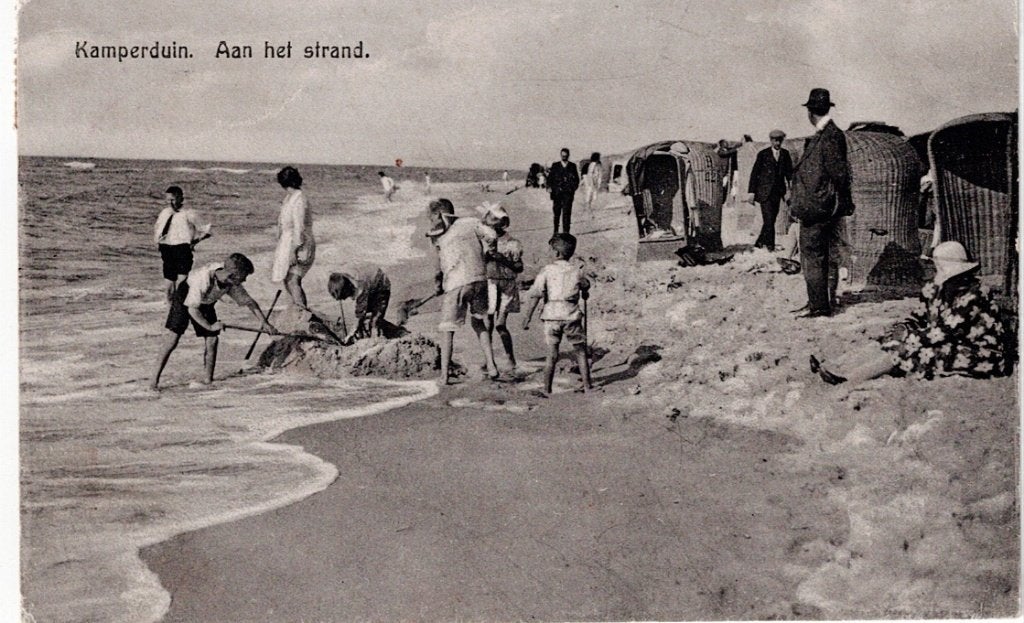 Kamperduin (Camperduin)  1934. Aan het strand., Ophalen of Verzenden, 1920 tot 1940, Gelopen, Noord-Holland