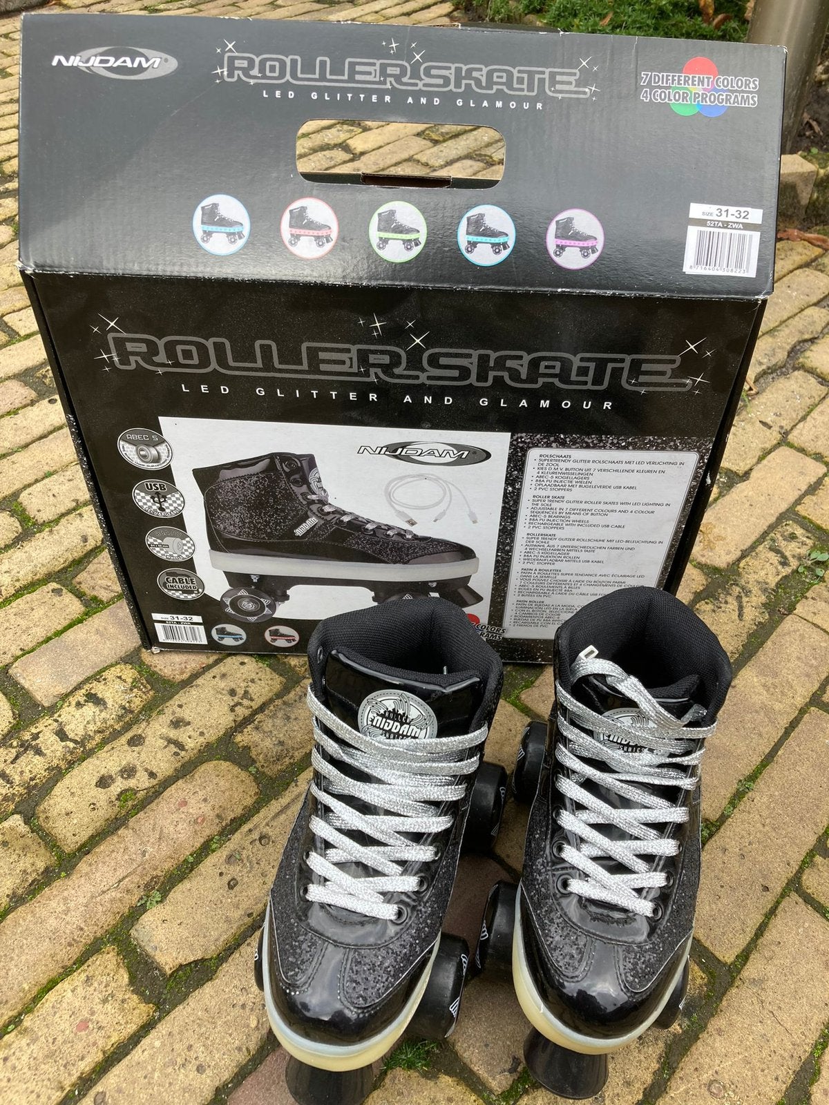 Rolschatsen met lichtjes maat 31-32, Sport en Fitness, Overige merken, Verstelbaar, Kinderen, Overige typen