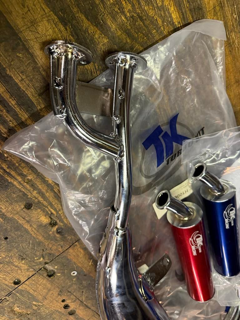 Derbi Turbokit Dubbele Demper Uitlaat - Nieuw & Speciaal, Derbi, Derbi, Nieuw, Uitlaat