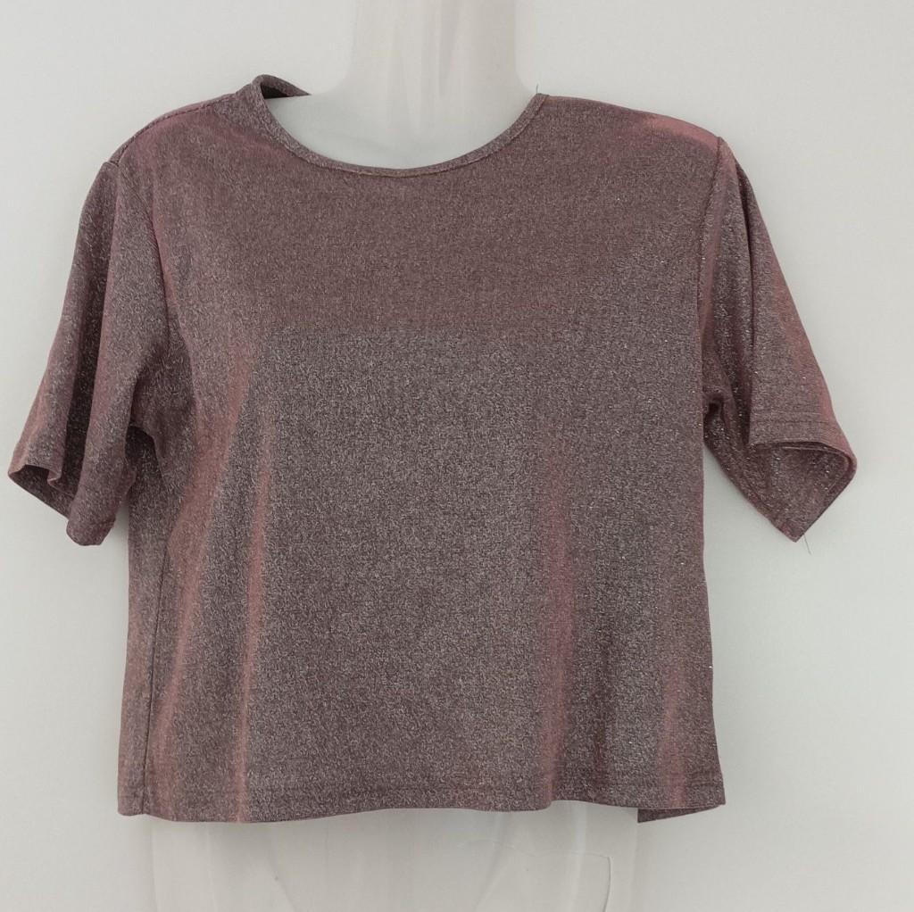shein glitter shirt maat XS, Ophalen of Verzenden, Korte mouw, Roze, Maat 34 (XS) of kleiner