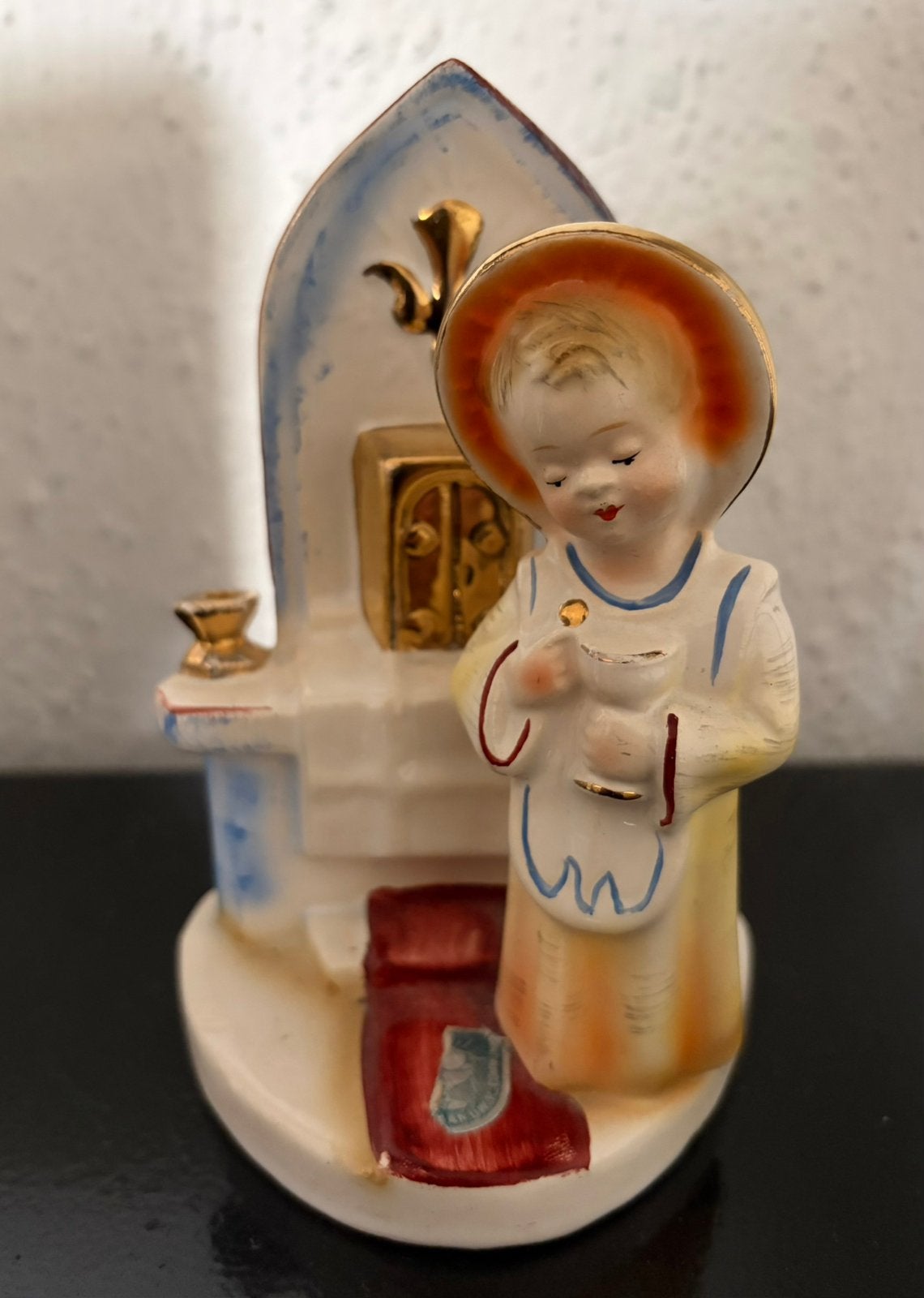 Religie / keramiek : vintage vroom beeldje Jema Maastricht, Ophalen of Verzenden, Gebruikt, Beeld(je), Christendom | Katholiek