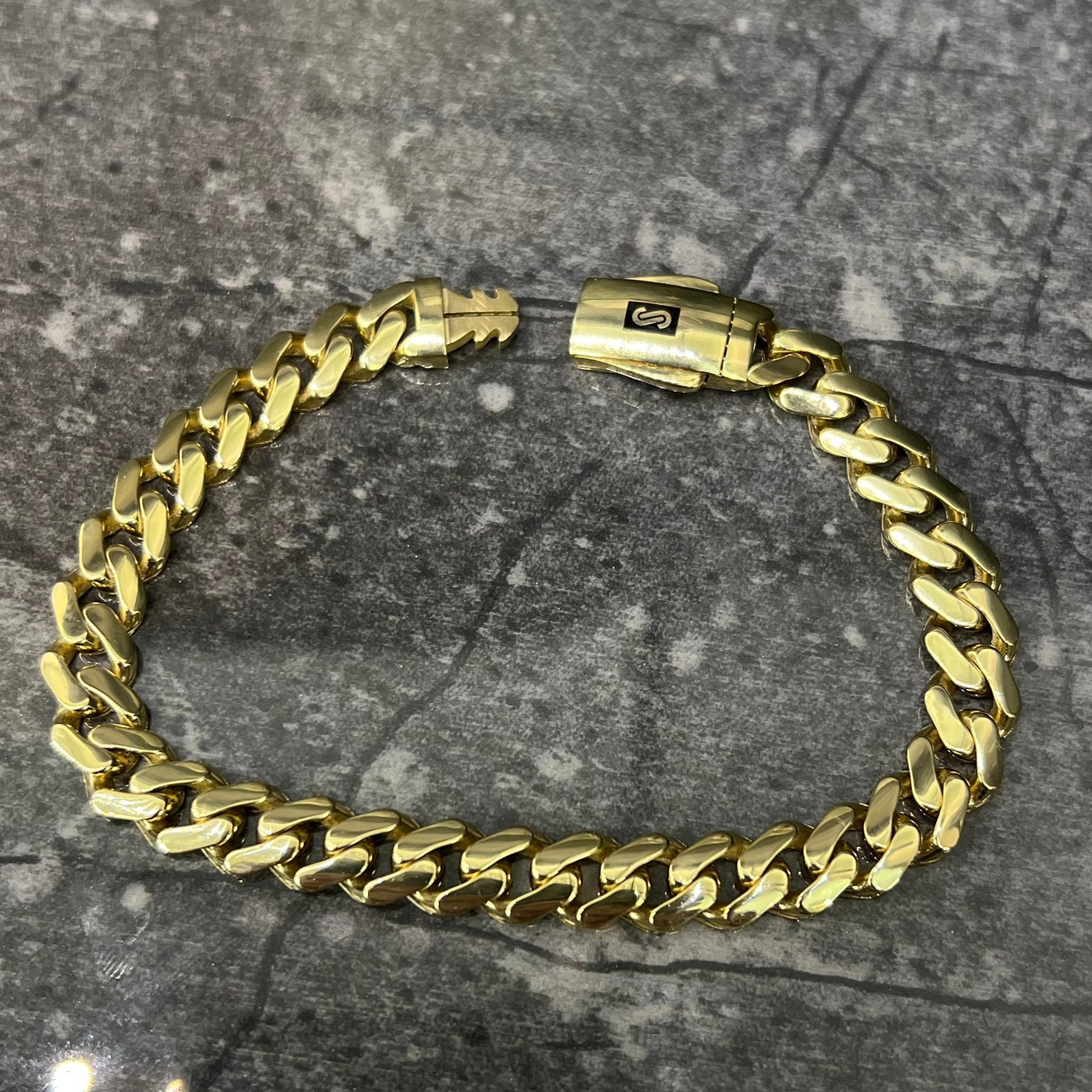 18k gouden armband cuban schakel monaco, Ophalen of Verzenden, Nieuw, Goud