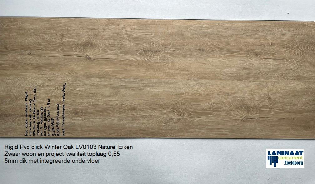 Pvc click Winter Oak Natuur 5mm dik integreerde ondervloer