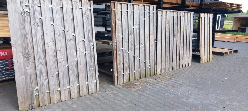 Gebruikte schutting met poorten, Ophalen, Met poort, Gebruikt, Tuinhek