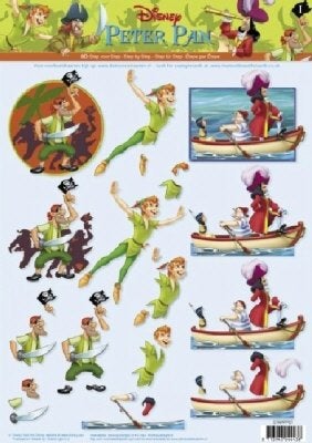 A4 Knipvellen Disney Peter Pan STAPPP01 t/m 06, Ophalen of Verzenden, Nieuw, Disney, Knipvel