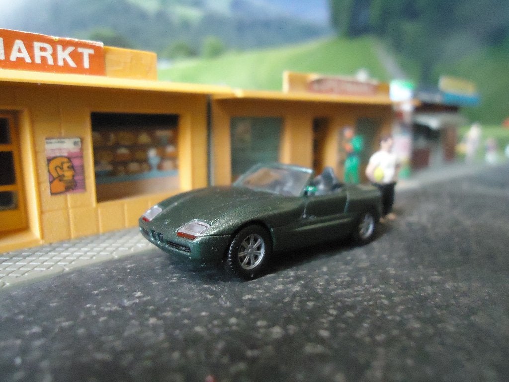 BMW E30 Z1 - Herpa metallic-groen #1, Hobby en Vrije tijd, Modelauto's | 1:87, Ophalen of Verzenden, Gebruikt, Auto, Rietze