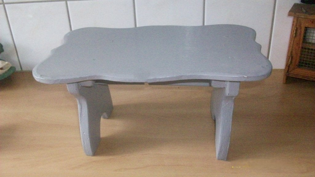 Decoratief vensterbankkrukje, Ophalen of Verzenden, Zo goed als nieuw, Grijs, Vintage