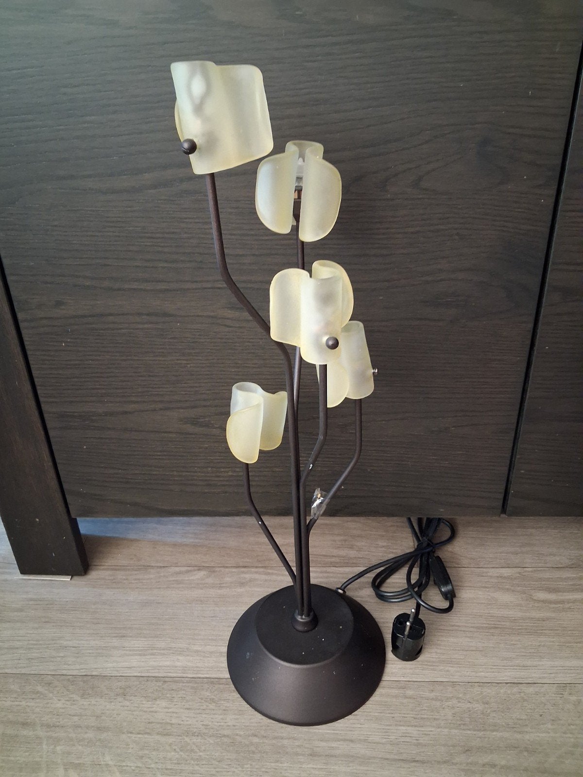 Decoratieve tafellamp met 5 lichtpunten8, Ophalen, Gebruikt, Overige fittingen, Glas