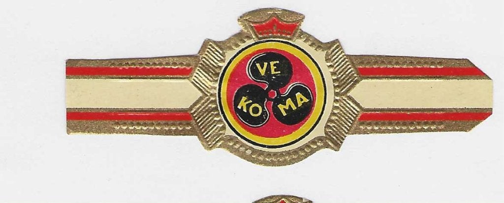 reclamen no 54  vekoma, Ophalen of Verzenden, Sigarenbandjes