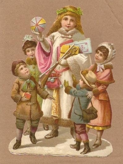 Nostalgisch Kindertafereel poezieplaatjes 5165, Ophalen of Verzenden