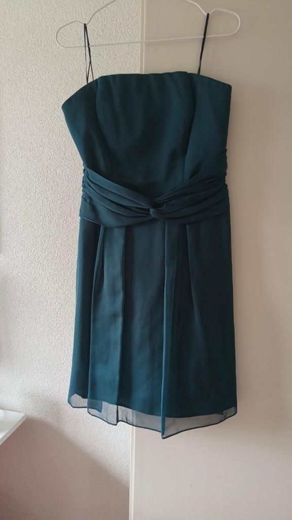 Marie Blanc Cocktailjurk Maat M (NL 38), Kleding | Dames, Jurken, Zo goed als nieuw, Knielengte, Marie Blanc, Groen
