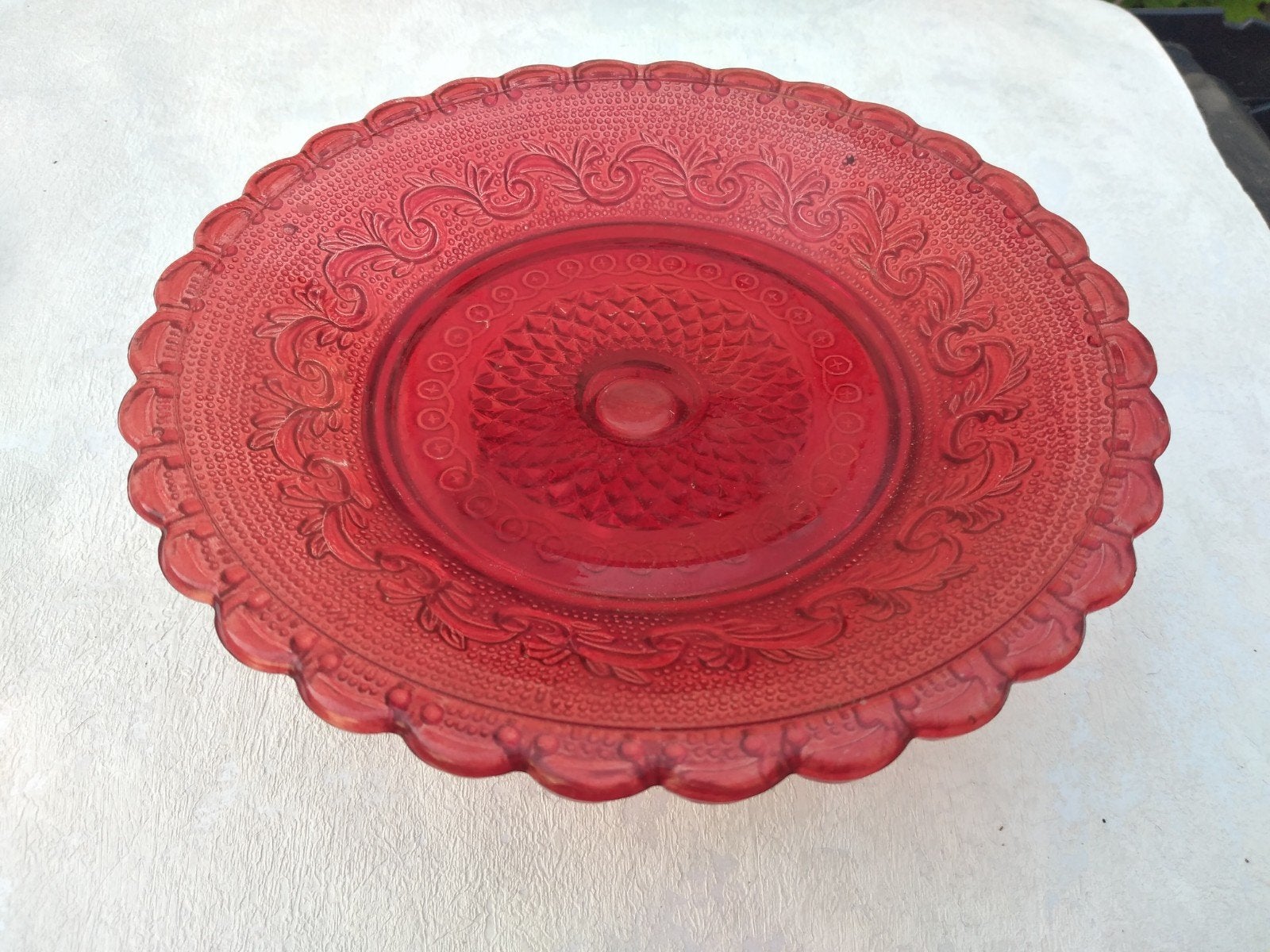 Avon 1876 Cape Cod Ruby Rode Glazen Schaal, Antiek en Kunst, Ophalen of Verzenden
