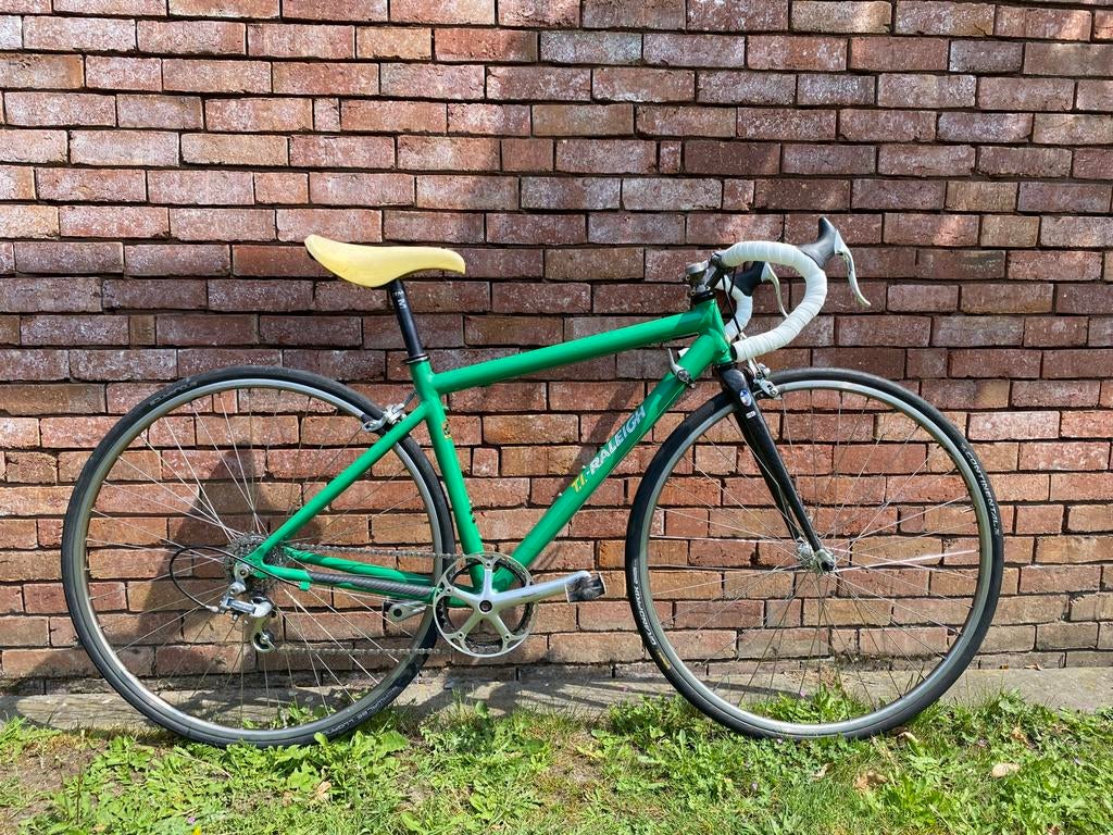 Kinder race fiets - Raleigh, Gebruikt, Staal, Velgrem, Minder dan 49 cm