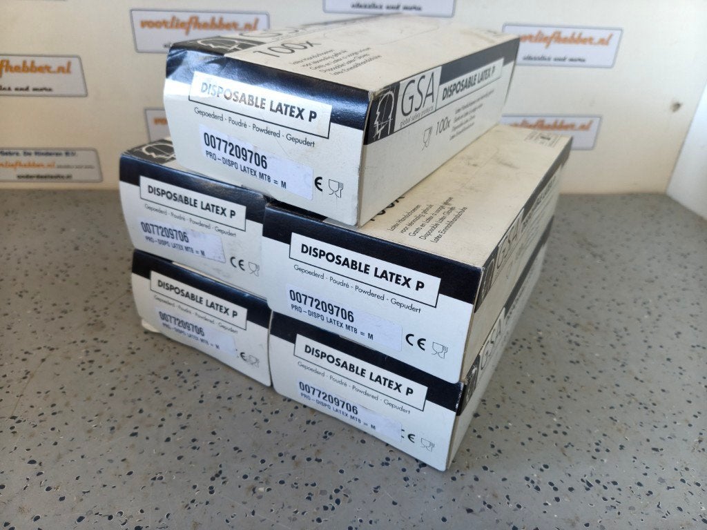 500 GSA disposable latex handschoenen, GSA, Nieuw, Ophalen of Verzenden, /