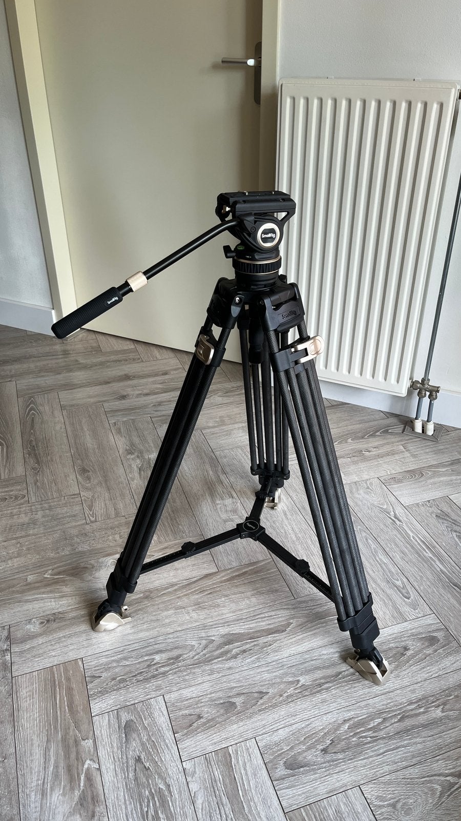 SmallRig Heavy-Duty Carbon Fiber tripod, Zo goed als nieuw, Vloeistofkop, 175 cm of meer, Smallrig