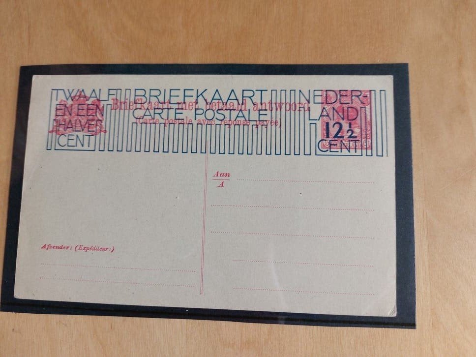 Oude Nederlandse Briefkaart 12 1/2 Cent, Postzegels en Munten, Ophalen of Verzenden