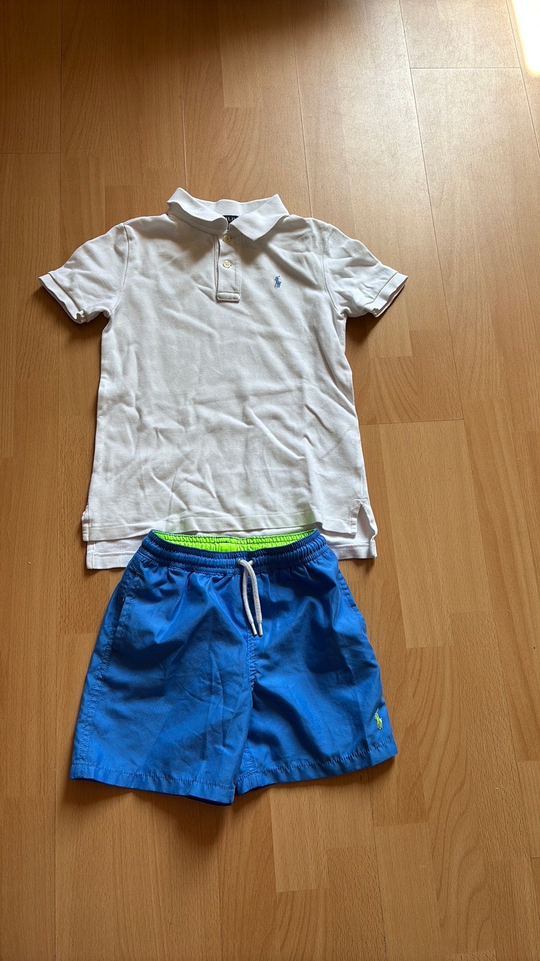 Ralph lauren korte broek en tshirt maat 122(7), Ophalen of Verzenden, Zo goed als nieuw